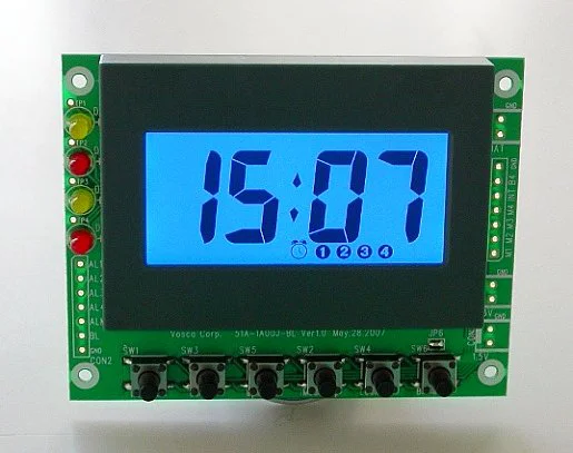4-channel daily alarm clock module with backlight