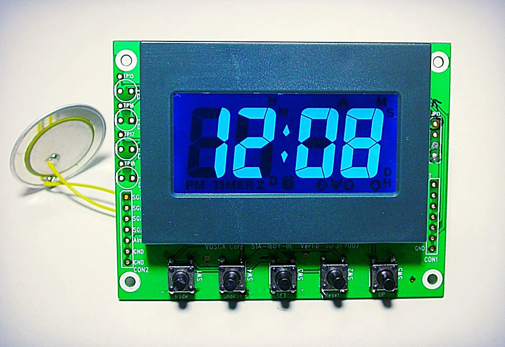 alarm clock module with backlight