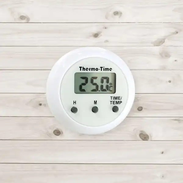 スティック上の温度計の時計