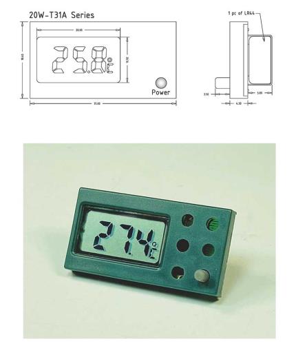 LCD thermometer module, 20W-T31AC