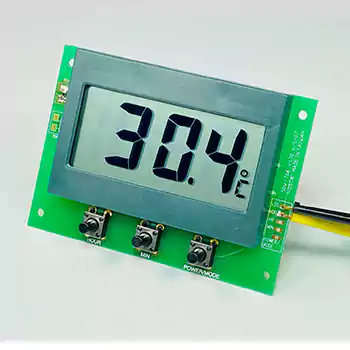 LCD thermometer clock module, external power supply, 50W-T31CeC, temperature mode