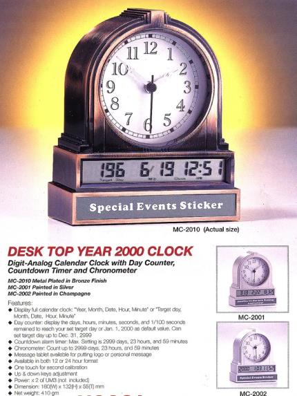reloj de cuenta regresiva del d&#xED;a de escritorio MC2002