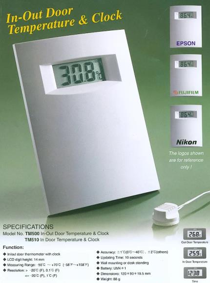 reloj termometro puerta interior/exterior TM500