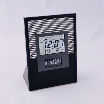 clear LCD perpetual calender alarm clock CL203