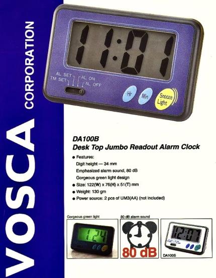 desktop jumbo readout alarm clock