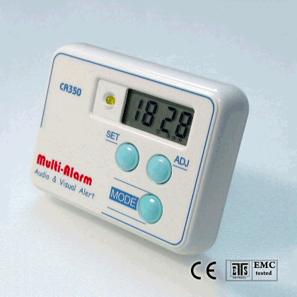 Blinking or Beeping Multi-Alarm Clock - CA350